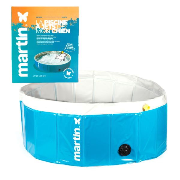 Martin pool met jets blauw / wit