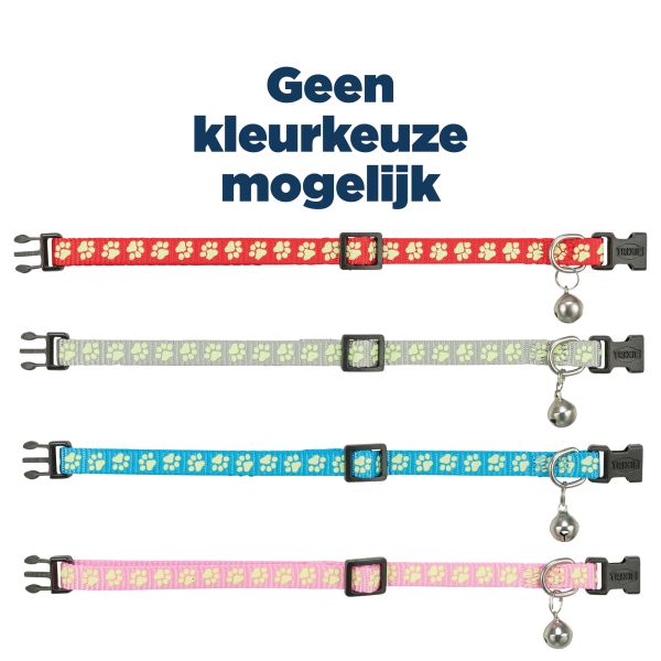 Trixie halsband voor kat  fluoriserend assorti