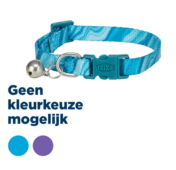 Trixie halsband voor kat  waves assorti