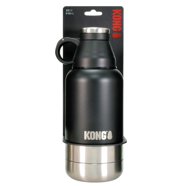 KONG Duo Day Trek Drinkfles Rvs Zwart