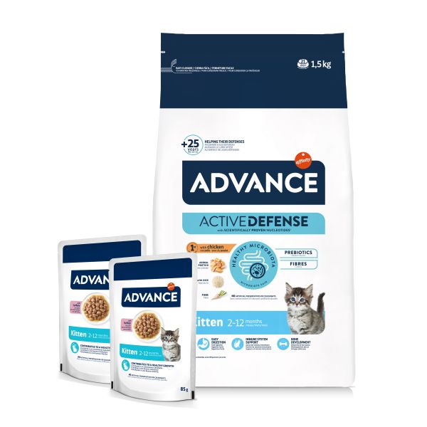 Advance cat kitten chicken / rice + 2 pouches chicken kattenvoer