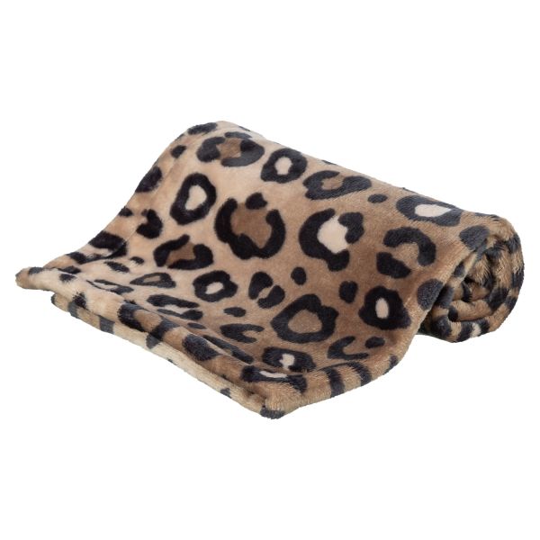 Trixie Hondendeken Leo Soft Pluche Bruin / Panterprint