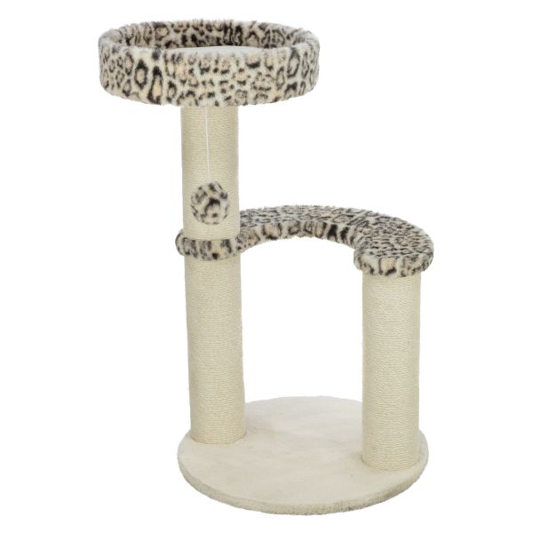 Trixie krabpaal leo panterprint rond creme