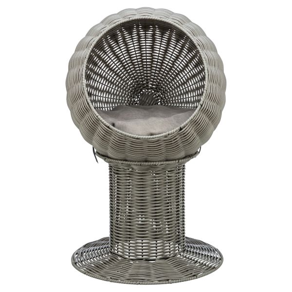Trixie Kattenmand Amalia Rond Polyrattan Grijs