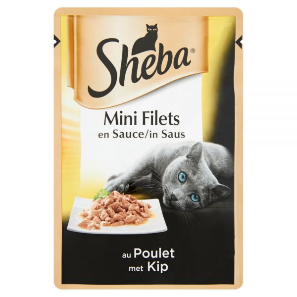 huurder risico klein Sheba Pouch Mini Filets Kip In Saus Kattenvoer slechts € 1,05 voor 85 Gr.