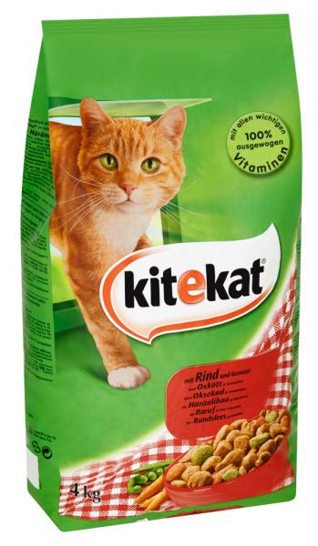 kandidaat Dakraam Likken Kitekat Droog Rund/groenten Kattenvoer slechts € 9,99 voor 4 Kg.