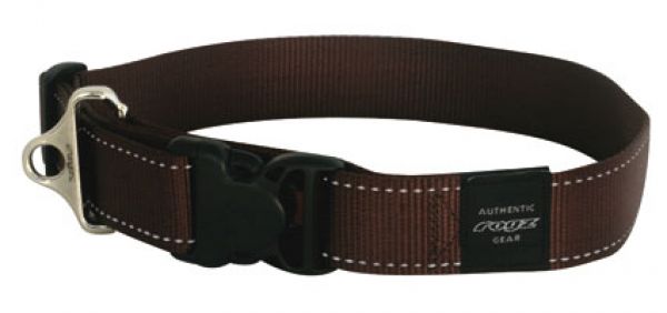 Rogz for dogs landing strip halsband voor hond choco