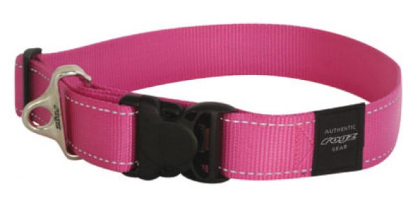 Rogz for dogs landing strip halsband voor hond roze