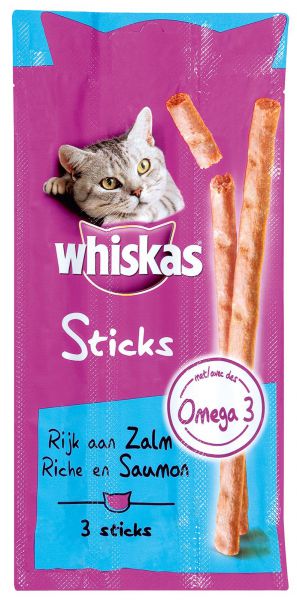 Whiskas snack sticks rijk aan zalm