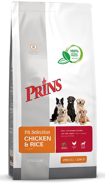 Prins fit selection kip/rijst hondenvoer