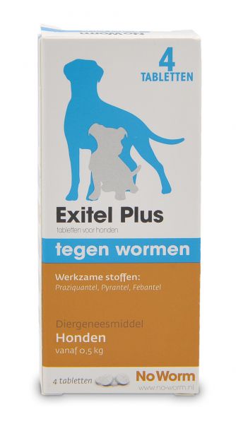 Exitel plus hond no worm tabletten