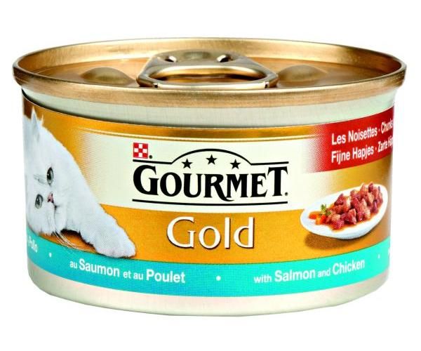 Gourmet gold fijne hapjes zalm / kip kattenvoer