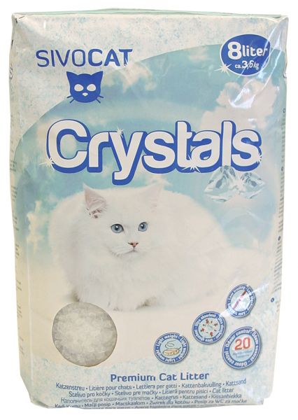 Opstand Inspectie Nog steeds Sivocat Silicagel Crystals Kattenbakvulling slechts € 11,09 voor 8 Ltr.