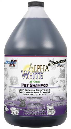 Double k alpha white shampoo 1:32 witte vacht