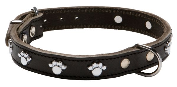 Adori halsband voor hond soft met 8 voetjes donkerbruin