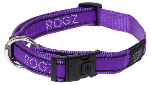 Rogz For Dogs Armed Response Halsband Voor Hond Paars Chrome slechts € 12,63 voor 25 Cm.