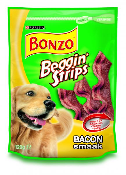 Bonzo beggin' strips bacon