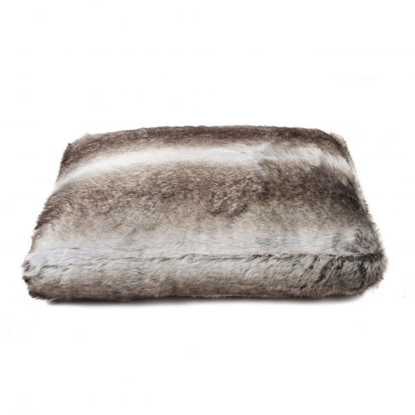 Lex & max royal fur losse hoes voor hondenkussen boxbed  zilvervos