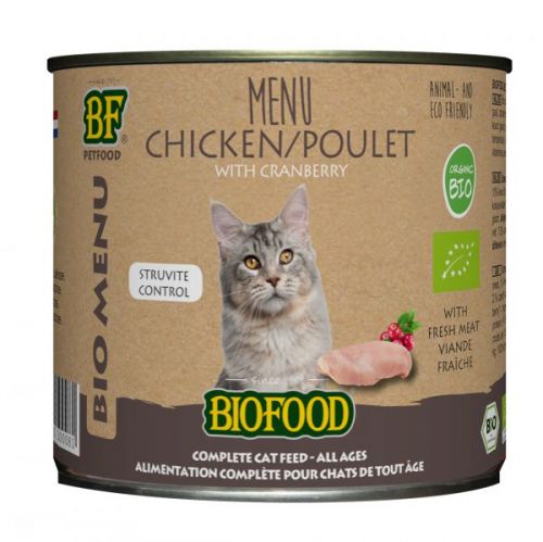 Biofood organic kat kip menu blik kattenvoer