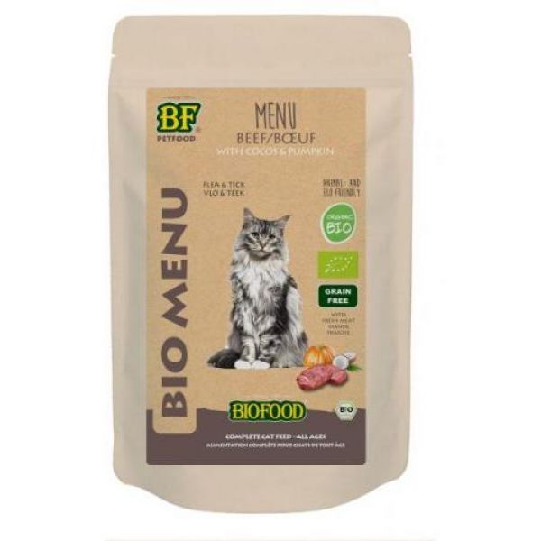 Biofood organic kat rund menu pouch kattenvoer