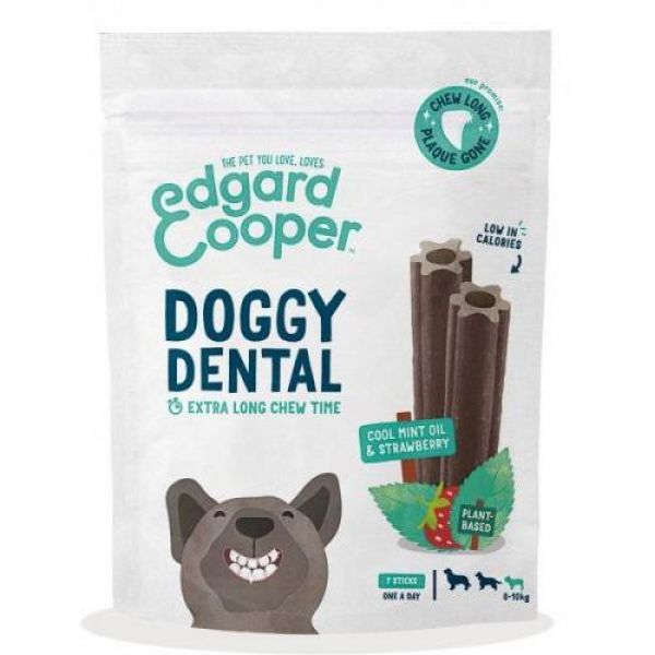 Edgard & cooper dental sticks aardbei / mint hondensnack