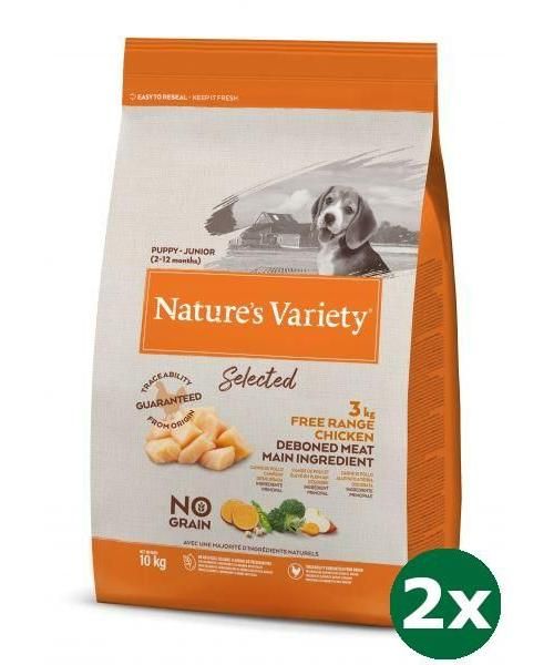 Natures variety selected junior free range chicken hondenvoer