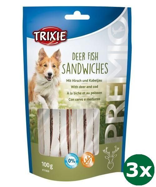 Trixie premio deer fish sandwiches hondensnack