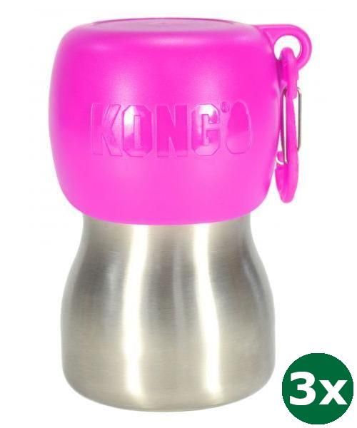 Kong h2o drinkfles rvs roze