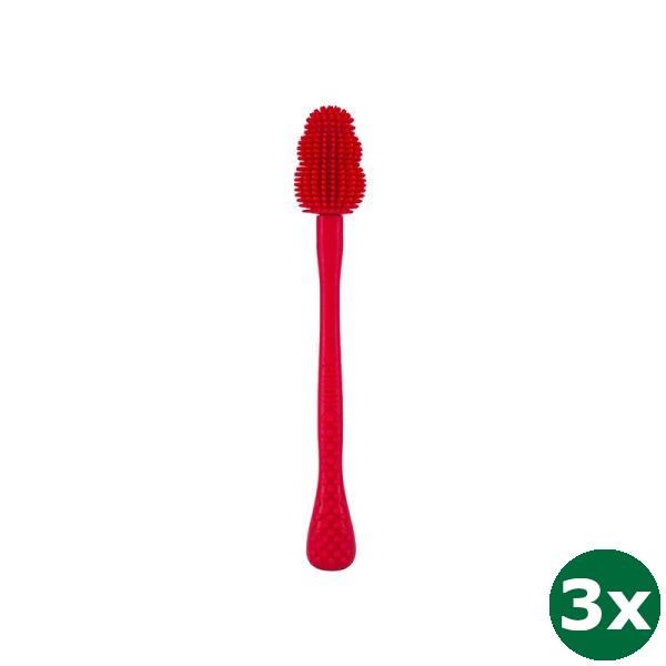Kong brush schoonmaakborstel rood