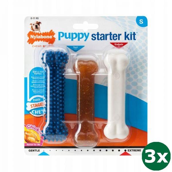 Nylabone Puppy Chew Puppy Starter Kit Chicken