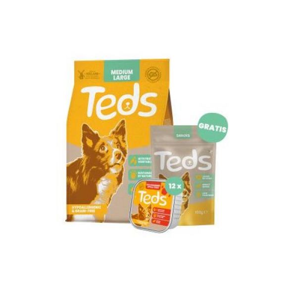 Teds hondenvoer droog, natvoer & snacks medium/large breed & cranberry