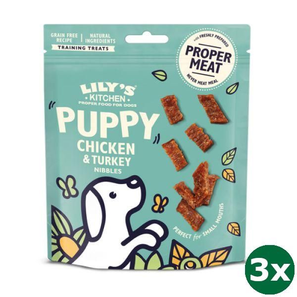 Lily's kitchen chicken / turkey nibbles voor puppies hondensnack