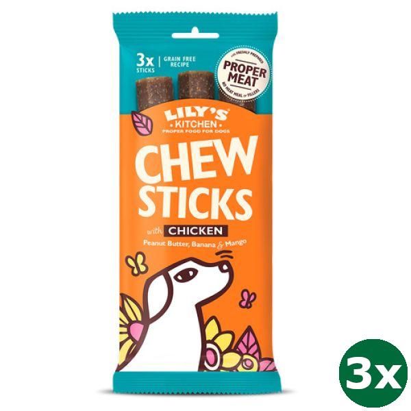 Lily's kitchen dog adult chew sticks chicken hondensnack