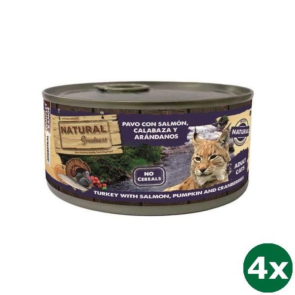 Natural greatness cat turkey / salmon / pumkin / cranberries kattenvoer