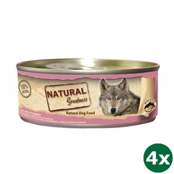 Natural greatness tuna filet / prawns hondenvoer