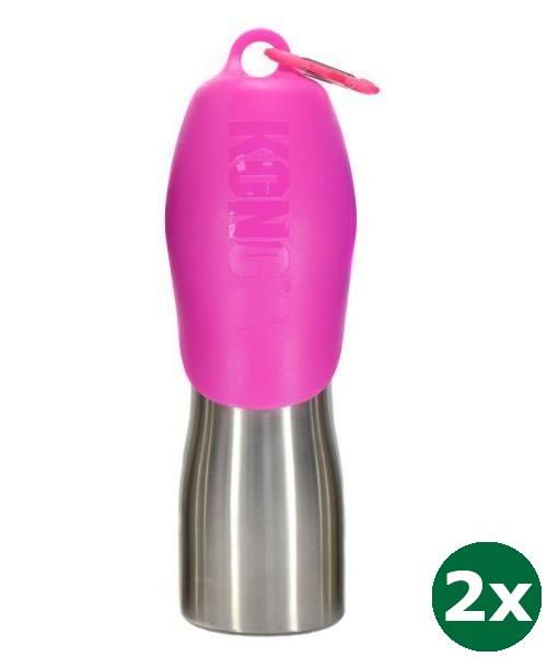 Kong h2o drinkfles rvs roze