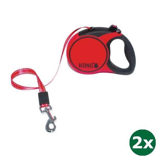 Kong rollijn voor hond terrain rood