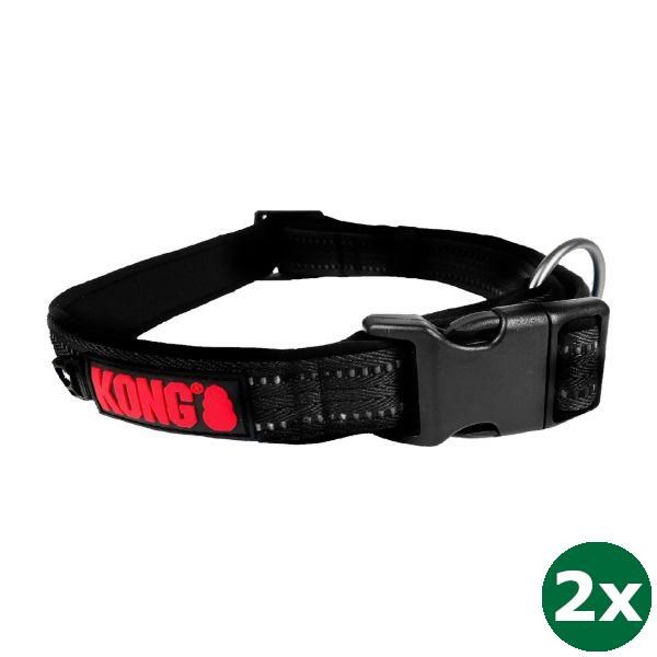 Kong halsband voor hond  nylon zwart