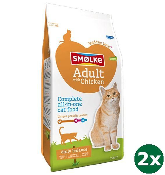 Smolke Cat Adult Kip / Rijst Kattenvoer