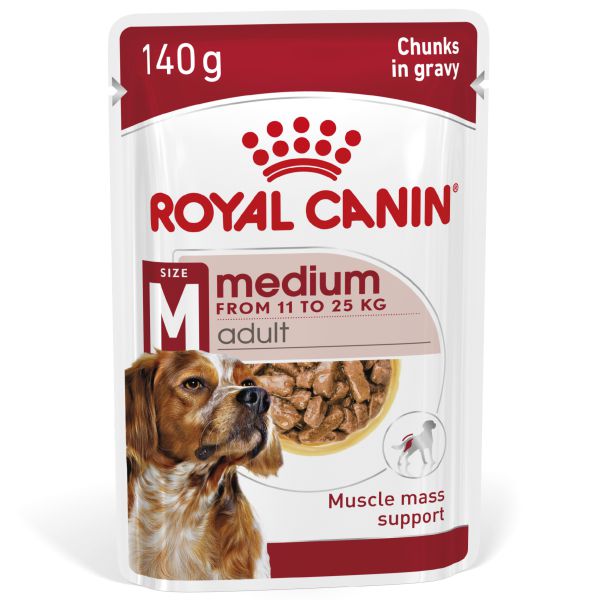 Royal Canin Medium Adult In Gravy (brokjes In Saus) Hondenvoer