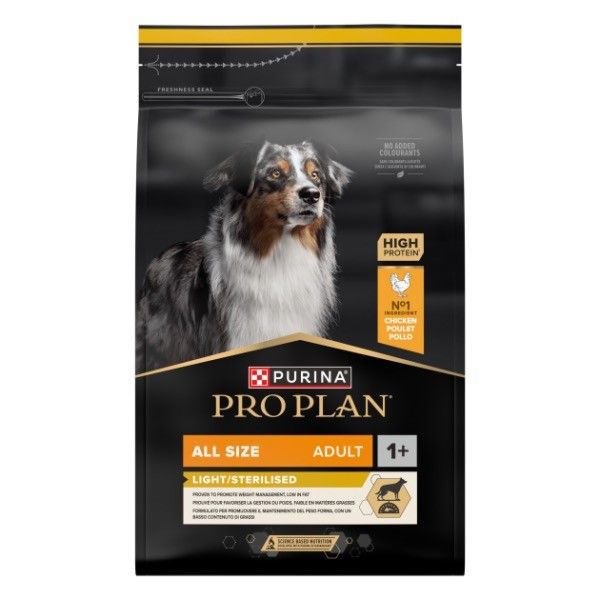 Pro Plan All Sizes Adult Light / Sterilised Kip Hondenvoer