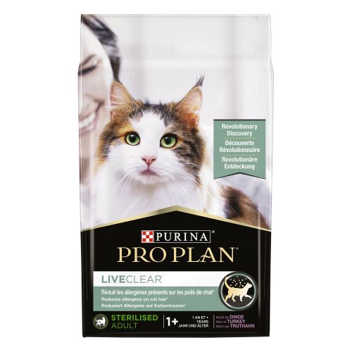 Pro Plan Liveclear Sterilised Adult 1+ Jaar Kalkoen Kattenvoer