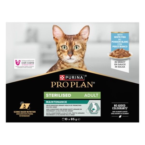 Pro Plan Sterilised Maintenance Met Witvis In Saus Kattenvoer