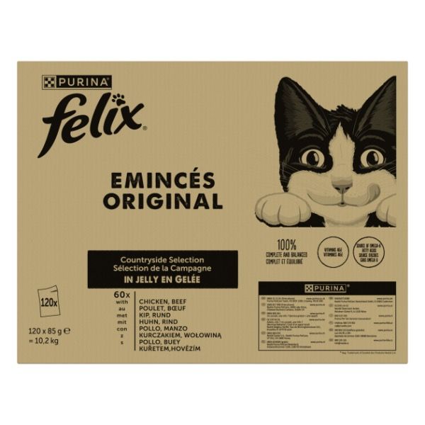 Felix Original Met Rund, Kip In Gelei Kattenvoer