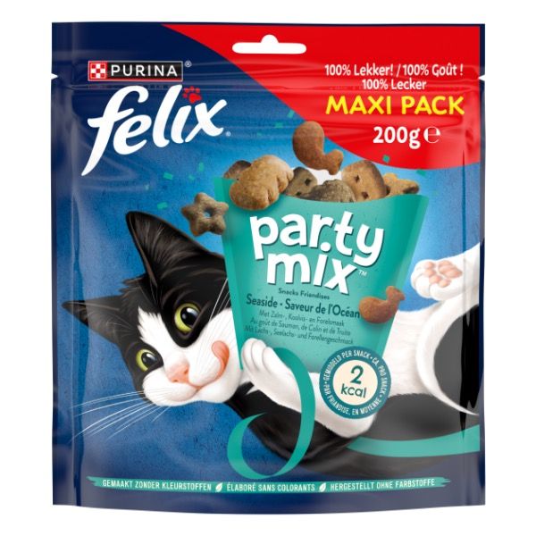 Felix Party Mix Seaside Met Zalm-, Koolvis- En Forelsmaak Kattenvoer