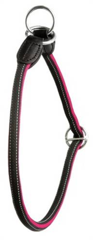 Karlie sliphalsband voor hond met stop reflecterend met rubber zwart/rood