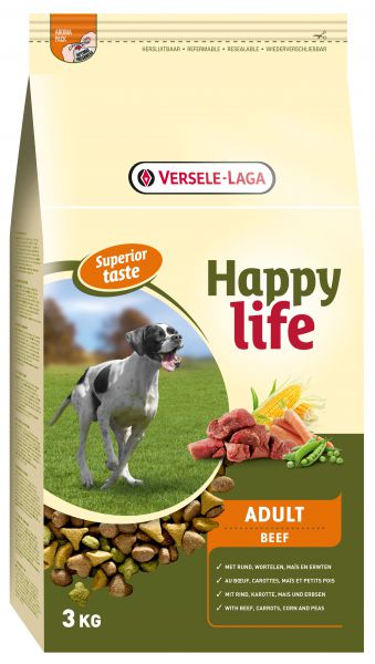 Happy life adult beef superior hondenvoer