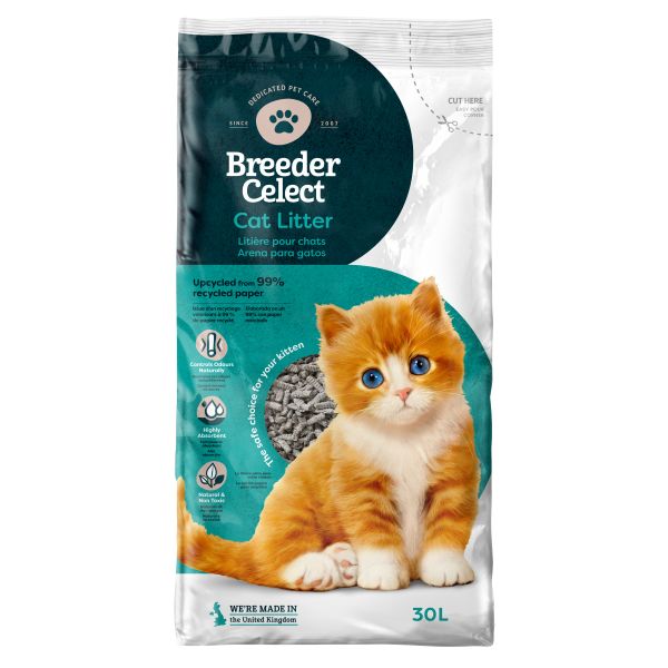 Breedercelect gerecycled kattenbakvulling