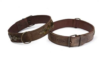 Leren halsband voor hond chupaca bruin