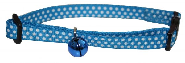 Happy pet halsband voor kat dotty blauw
